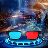 RED BLUE 3D GLASSES FOR MOVIE