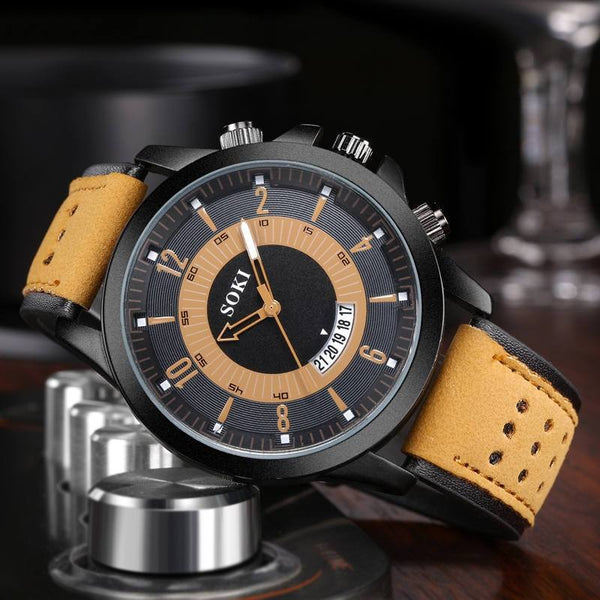 MINIMALIST MEN'S FASHION ULTRA THIN WATCHE